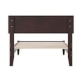 thumbnail image 5 of HomeStock Gothic GlamourTwin Solid Wood Modern Low Profile Platform Bed in Espresso, 5 of 10
