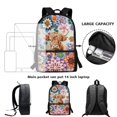 thumbnail image 4 of Jeiento Highland Cow Backpack with Lunch Box Set for Girls Preschool School Bags Dahlia Bookbag and Lunch Bag Pencil Case 3 In 1 Elementary Middle School Bag Satchel, 4 of 7