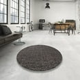 thumbnail image 4 of Ahgly Company Machine Washable Indoor Square Industrial Modern Midnight Gray Area Rugs, 3' Square, 4 of 7