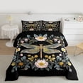 thumbnail image 2 of jejeloiu Rustic Botanical Floral Twin Comforter Sets,Wild Dragonfly Animals Bedding Set For Men Women Reversible 2 Pieces, 2 of 8