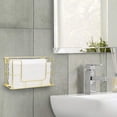 thumbnail image 3 of MyGift Modern Brass Tone Metal Wire Commercial Folded Towel Holder Dispenser, 3 of 7