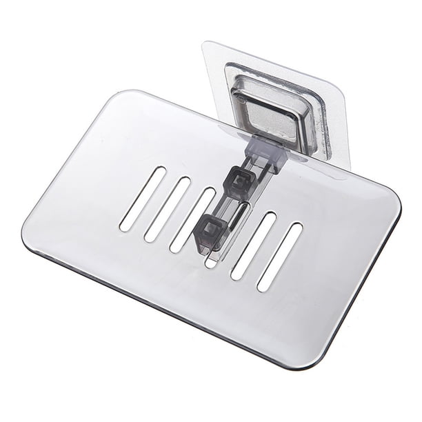 Matsuzay Soporte para baño, estante autoadhesivo para pared, soporte de drenaje para organización de platos de secado Cocina y Comedor Negro