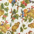 thumbnail image 5 of Violet Linen European Garden Fruits Pattern, Polyester Woven Printed Fabric, Beige/Multi, 60" X 36" / 30" X 36" 3-piece Curtain Tier and Valance Set, 5 of 6
