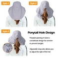 thumbnail image 3 of Womens Sun Hat Rollable UPF 50+ Wide Brim and Ponytail Hole, Hiking Safari Gardening Hat with Neck Flap, Gray, 3 of 8