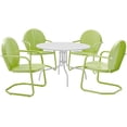 thumbnail image 1 of Pemberly Row 5 Piece Metal Patio Dining Set in White and Key Lime, 1 of 8