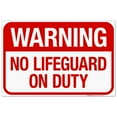thumbnail image 1 of No Lifeguard On Duty Sign, Pool Sign, (SI-6654), 1 of 1