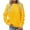 Yellow, variant on Summer Savings MIANHT Plus Size Womens Tops, Women Long Sleeves Casual Shirts Color Round Neck Sweatshirt Crewneck Pullover Tunic Tops on Clearance