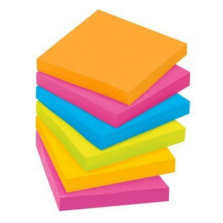 Post-It 3" X 3"  24 70-Sheet Pads  Rio de Janeiro Super Sticky Notes