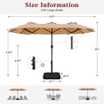 13FT Large Patio Umbrellas with Base Included, Outdoor Double sided ...