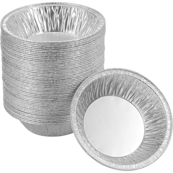 Neighborly Nook (50 Pack Pie Pans 5 inch,Mini Pie Tins HEAVY-DUTY Disposable Aluminum Foil Tart,pie Pans for Baking Personal Mini Pies, Easily Stack & Store, Freeze & Reheat