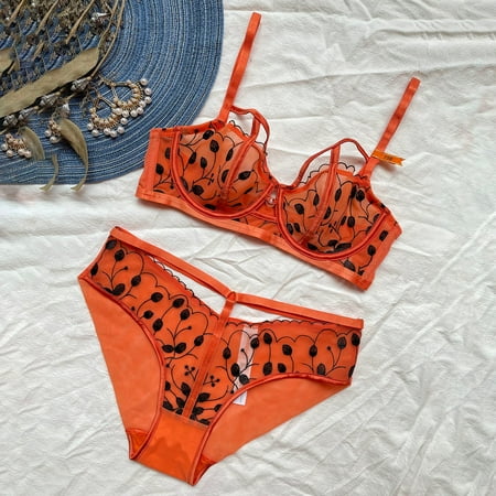 

Fatuov Womens Lingerie Sets Women s French Sexy Gathering Large Size Bra Set Ultra-thin Big Breasts Shows Small Collection On Clearance
