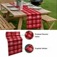 thumbnail image 5 of Red Plaid Table Runner - 48 Inch Long, Kitchen Dining Table Runner Dresser Scarves, Modern Art Checkered Farmhouse Farmhouse Decor for Coffee Tables Wedding Party Banquet, 5 of 8