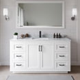 thumbnail image 2 of Wyndham Collection Miranda 66" Metal Single Bathroom Vanity in White/Black, 2 of 7