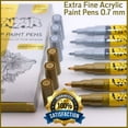 thumbnail image 5 of PINTAR Premium Acrylic Paint Pens - 3 Gold & 3 Silver(6-Pack) Extra Fine Tip(0.7) Rock Painting, Ceramic Glass, Wood, Paper, Fabric, Water Resistant Paint Set, Surface Pen, Craft Supplies, DIY Project, 5 of 7
