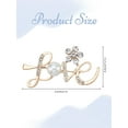 thumbnail image 2 of 1 broche de aleación de zinc con forma de corazón y diamantes de imitación, con perlas de resina decorativas., 2 of 3