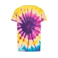 thumbnail image 6 of jtjvou Women's Trendy Fashion Short Sleeve Tops Going out Tops for Teen Summer Oversize Tie Dye Blouse Round Neck Tuinc Lady Multicolor,XL, 6 of 6