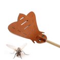 thumbnail image 4 of Matamoscas de Cuero, Matamoscas de Cuero con Mango de Madera, Se Puede Colgar, Fácil Eliminación de Insectos,18*53.5cm TUNC Sencillez, 4 of 5