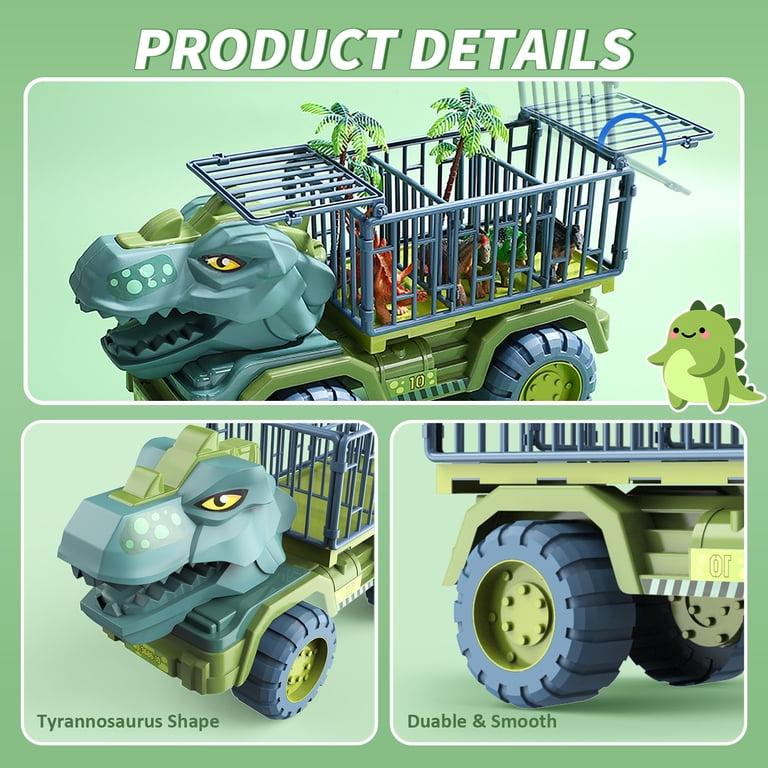 JoyStone Dinosaur Transport Truck Playset with Playmat photo 3