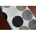 thumbnail image 2 of Plastic Table Runner Non-Slip Flannel Backing - Large Circles Gray, 2 of 2