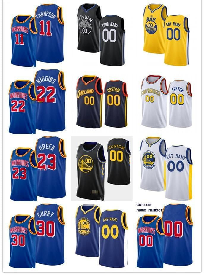 Vintage Stephen Curry Klay Thompson Basketball Jerseys Draymond Green  Andrew Wiggins Poole Warriores 2022 2023 City Shirt Edition Blue Black  Jersey 30 11 23 From Lzyhome, $13.7