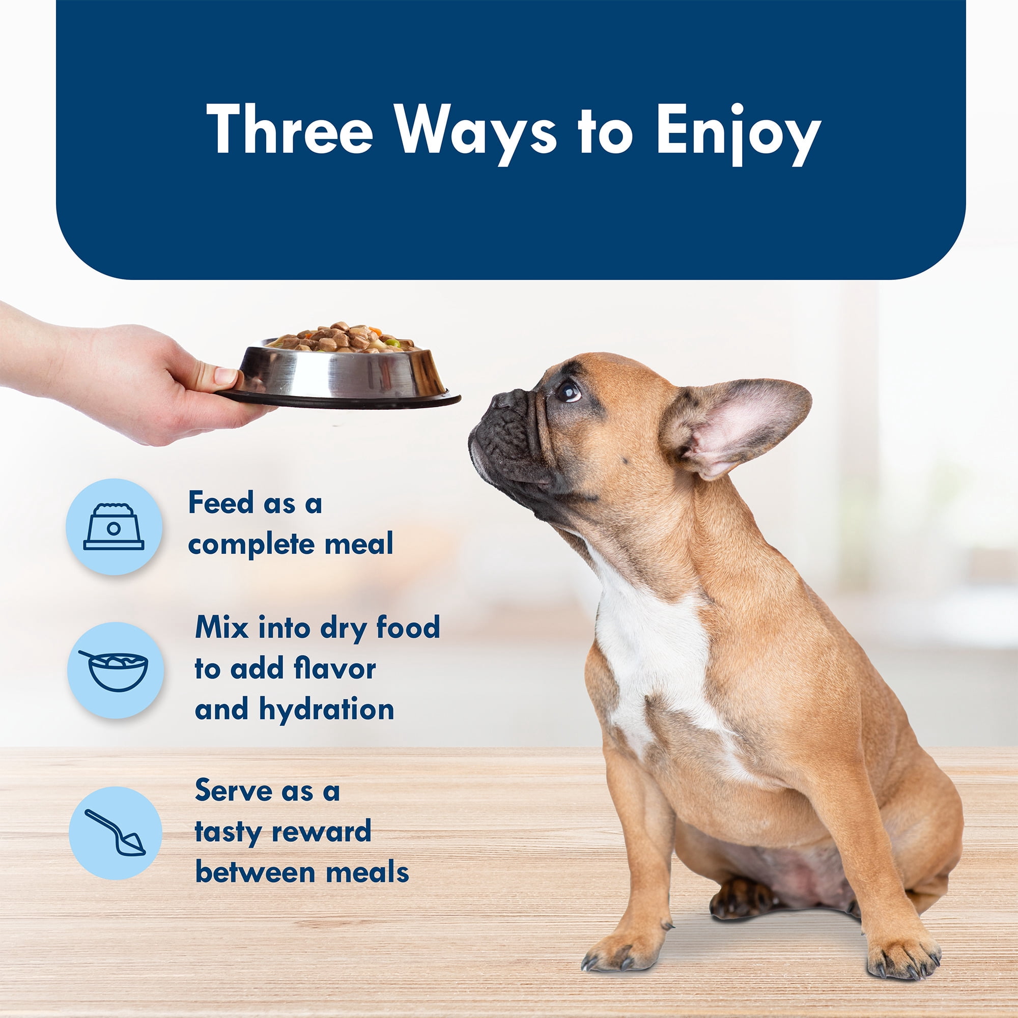 (6 pack) Blue Buffalo Delights Small Breed Roasted Chicken Flavor in Hearty Gravy Wet Dog Food for Adult Dogs, Grain-Free, 3.5 oz. Cup