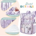 thumbnail image 2 of DAKIMOE Clear Backpack for School Stadium Bookbag Transparent Book Bag Large 17'', 2 of 6