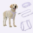 thumbnail image 4 of PoyPet Non-Pulling Dog Harness,Waterproof PVC Harness with 2 Leash Clips,Purple M, 4 of 7