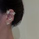 thumbnail image 1 of Pendientes de mariposa de metal dorado y plateado sin perforación Yashi con clip de circonita brillante, 1 of 5