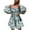 Green, variant on TJAZFJPA Junior Bridesmaid Dresses Foreign Trade Fashion Shoulder Trendy Print Pleated Elasticated Puff Sleeve Short Skirt Party Dresses Evening Dresses for Women