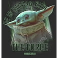 thumbnail image 2 of Women's Star Wars: The Mandalorian The Child Strong Force Graphic Tee Black 2X Large, 2 of 4