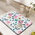 thumbnail image 4 of Watercolor Floral Dish Drying Mat - Functional Kitchen Elegance - Highly Absorbent and Reversible, 4 of 7