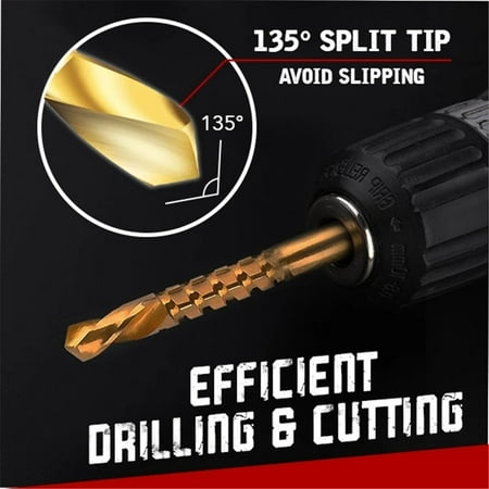 

Tools For Men Who Have Everything Multifunctional 6PCS Speed Titanium High Drill Bit Bits Drill Steel Tool Set Tools & Home Improvement Unique Gifts for Him
