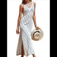 thumbnail image 3 of Vestido de Crochet para Mujer, Sin Mangas, de , con Abertura Albaricoque Talla Única, 3 of 10