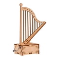 thumbnail image 1 of Milisten Handwork Music Box Harp Shape Music Box Wooden Music Box Assembled Muic Box for Kids, 1 of 5