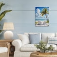 thumbnail image 3 of Stupell Industries Tropical Clouded Beach with Looming Palm Canvas Art, 16 x 24, by Petals Prints Design, 3 of 8