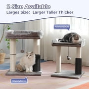 Cat Tree Tower for Large Cats Cat Scratching Post with 20x15.7”Wide Top Bed, Self Groomer, Thick Scratch Post [Dia4.5”] and Danging Ball Great for Indoor Cats-Large Grey.Product promotion event