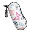 thumbnail image 2 of ZICANCN Sunglasses Soft Case, Multicolor Hand Painted Butterflies Neoprene Zipper Eyeglass Case for Men Women, 2 of 9