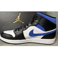 thumbnail image 4 of Ni - ke Air Jordan 1 Mid White Black Racer Blue 554724-140 Men’s Size 12, 4 of 5