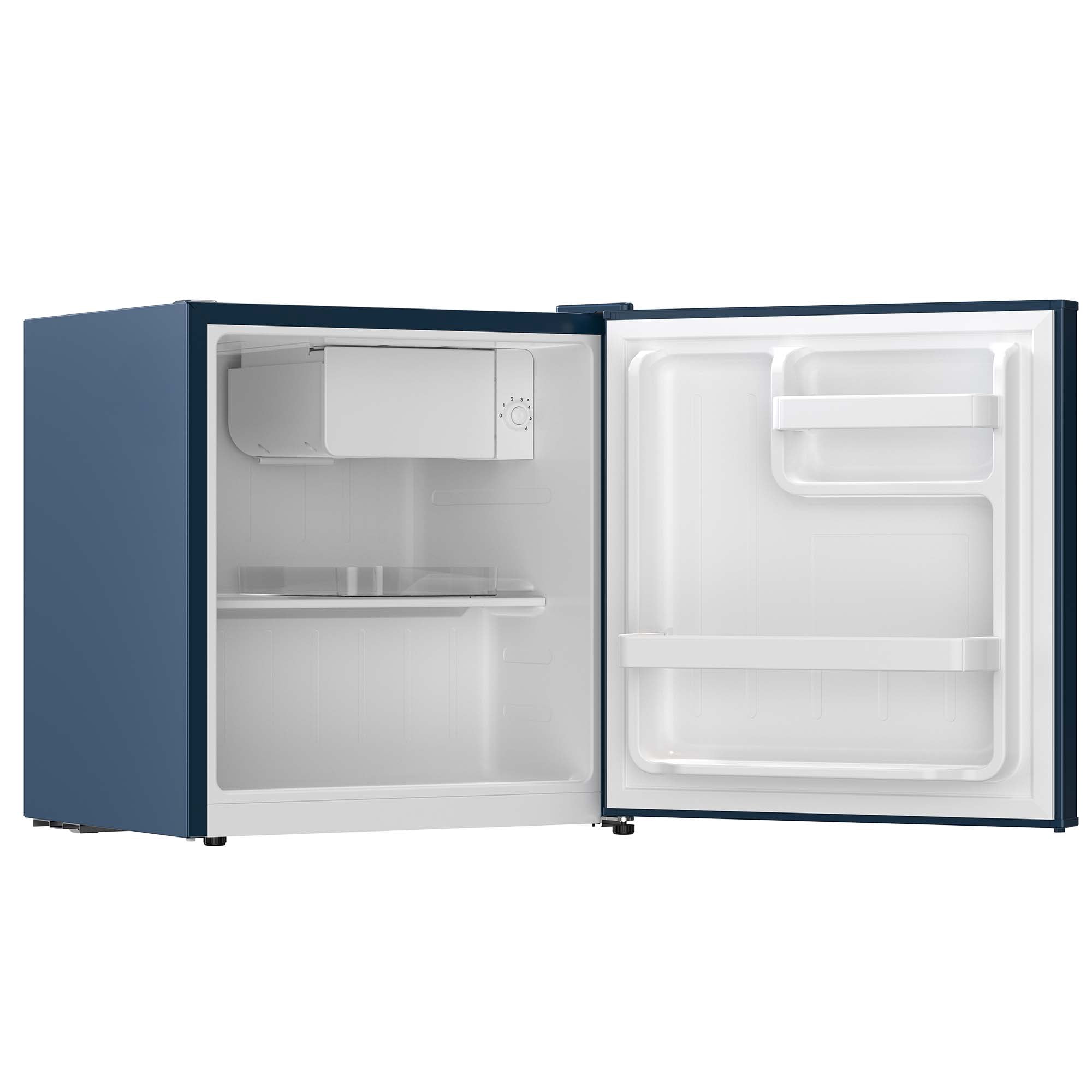Frigidaire 1.6 Cu. ft. Retro Compact Refrigerator with Chiller Compartment, Mini Fridge for Bedroom, Dorm, Office, Azure