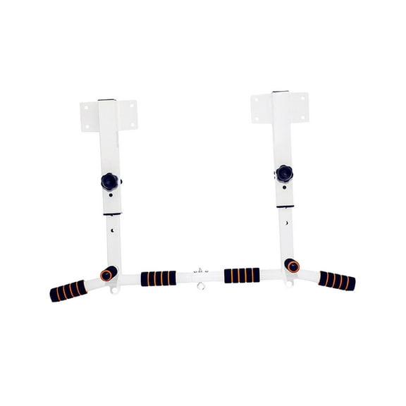 BAOSITY Pull up Bar Wall Mounted Adjustable Strength Training Equipment, Station Chin up Bar for Outdoor Fitness Gym Home Exercise White Side Mount