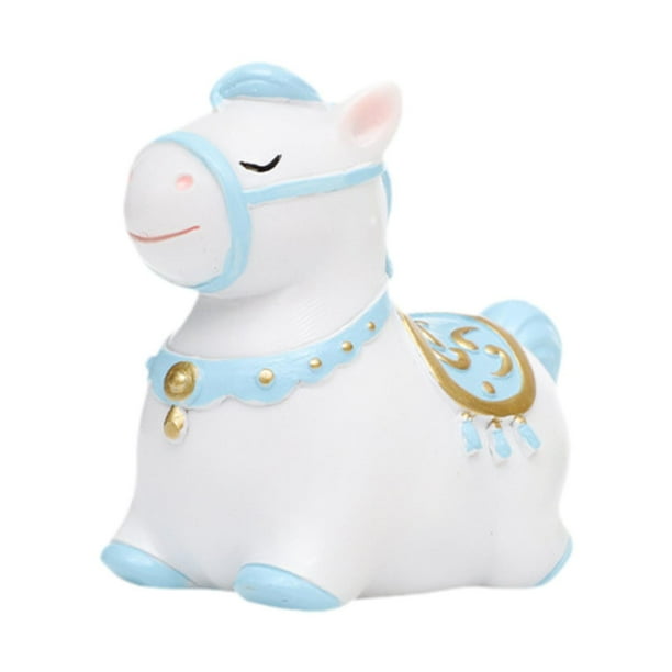 Figuras de caballos, adorno de mesa, figura decorativa de caballo nórdico, mini estatua para Azul