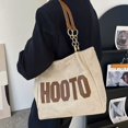 thumbnail image 3 of Bolso de lona de hombro único para estudiantes universitarios, bolso grande para mujeres, gran capacidad, nuevo modelo de primavera 2025, bolso tote para viajes., 3 of 10