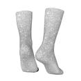 thumbnail image 3 of Goofa Silver Glitter Printed Men's Crew Socks, Soft Durable Breathable Moisture-Wicking with Odor Control Cotton socks, 3 of 9