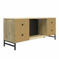 thumbnail image 2 of Tamlin Fireplace TV Stand, Natural with Black Metal, 2 of 9
