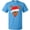 Pacific Blue, variant on Inktastic Christmas Cute Reindeer in Santa Hat T-Shirt