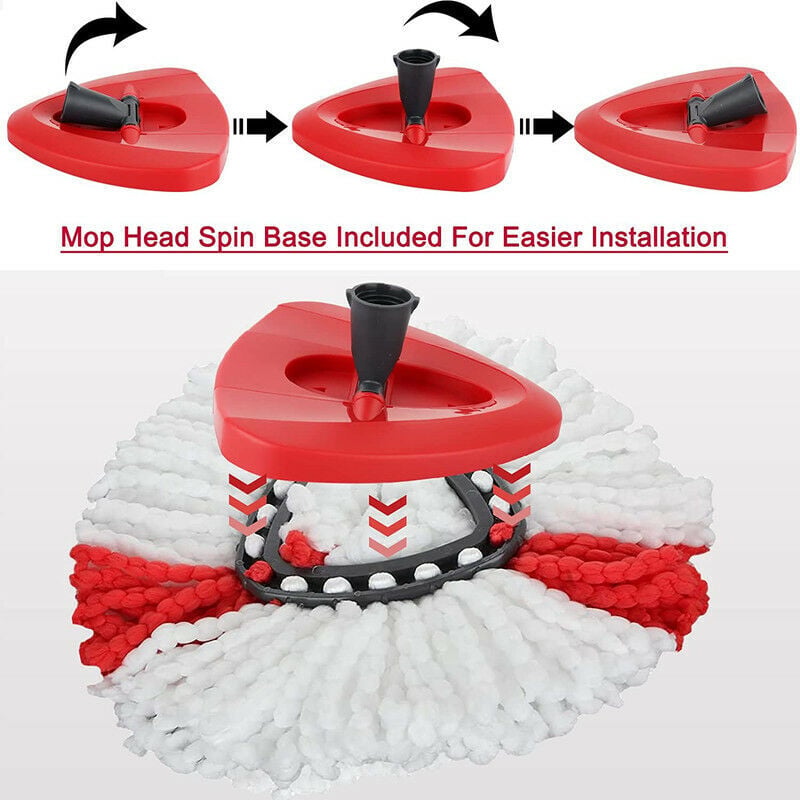thumbnail image 5 of 4pcs Microfiber Replacement Mop Head + 1 Mop Head Compatible with Vileda 2-in-1 Turbo Mop,O-Cedar, 5 of 5