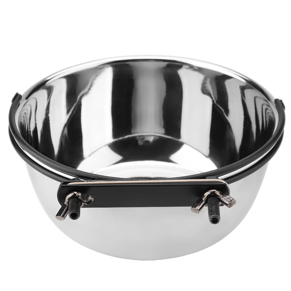 Stainless Steel Hanging Pet Bowl | Food & Water Feeder For Cat & Dog Crate Or Cage