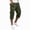 22# Army Green, variant on Below The Knee Shorts for Men Corduroy Long Cargo Shorts Casual 3/4 Length Sweat Capris with Pockets Wine 2XL