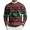 thumbnail image 3 of TrdSipl Men's Christmas Sweaters Reindeer Vacation Festive Knit Sweaters Xmas Funny Big & Tall Long-Sleeve Crew Neck Graphic Pullover, 3 of 7