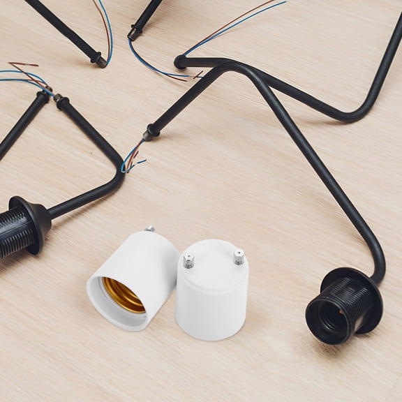 Soimiss Light Bulb Socket Adapter Easy Installation White PBT 2Pcs